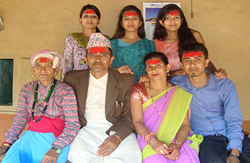 Puhspendra's family in 2069 Dashin