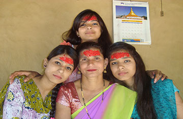 Pushpendra's Mother and Sisters